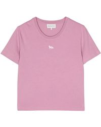 Maison Kitsuné - T-Shirt With Baby Fox Application - Lyst
