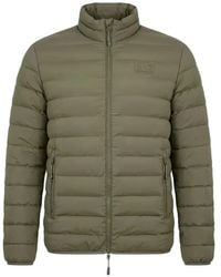 EA7 - Quilted Logo-Patch Jacket - Lyst