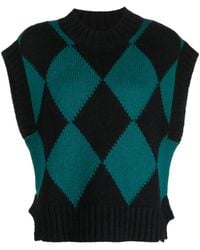 La DoubleJ - Argyle Knitted Vest - Lyst
