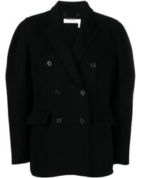 Chloé - Double-breasted Wool-cashmere Blazer - Women's - Wool/cashmere/silk - Lyst