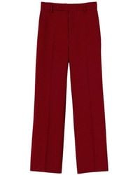 Plan C - Check-Pattern Pressed-Crease Trousers - Lyst