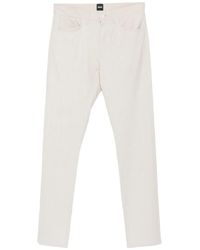 BOSS - Logo-Plaque Trousers - Lyst