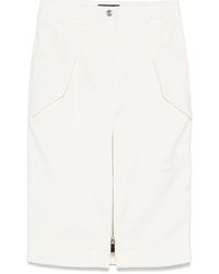 Barbara Bui - Gabardine Midi-Rok - Lyst