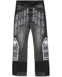 Who Decides War - Patchwork Straight-leg Jeans - Lyst