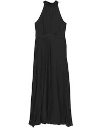 Raquel Diniz - Halterneck Pleated Maxi Dress - Lyst