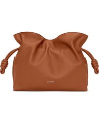 Loewe - Flamenco Medium Leather Clutch - Lyst