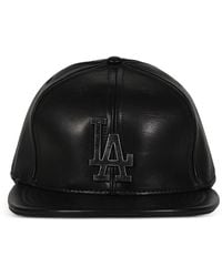 Earthling Collective - Logo-Plaque Leather Cap - Lyst