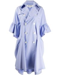 Junya Watanabe Oversized Double Breasted Coat - Purple