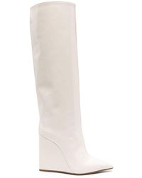 Le Silla - Kira 120mm Patent Wedge Boots - Lyst