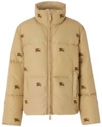 Burberry - Embroidered-Logo Puffer Jacket - Lyst