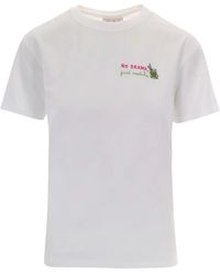 MC2 Saint Barth - Emilie Embroidered Cotton T-Shirt - Lyst