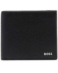BOSS - Bi-fold Pebble Wallet - Lyst
