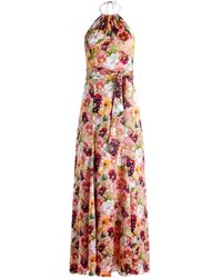 Alice + Olivia - Neckholder-Kleid mit Blumen-Print - Lyst