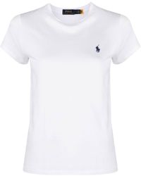 Polo Ralph Lauren - Rundhals-T-Shirt aus Baumwolljersey - Lyst