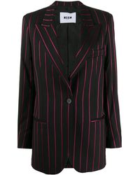 MSGM Gestreept Colbert - Zwart