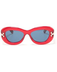 Emilio Pucci - Logo-print Oval-frame Sunglasses - Lyst