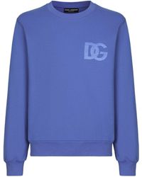 Dolce & Gabbana - Dg Embroidered-logo Cotton Sweatshirt - Lyst