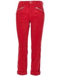 Isabel Marant - Corduroy Zip-Detail Trousers - Lyst