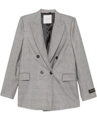 ERMANNO FIRENZE - Prince Of Wales Check Double-Breasted Jacket - Lyst