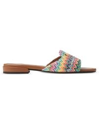 Jimmy Choo - Dina Multi Chevron Raffia Flats - Lyst