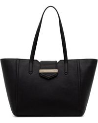 KARL LAGERFELD - Logo-Plaque Leather Tote Bag - Lyst