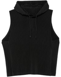 Homme Plissé Issey Miyake - Pleated Hooded Vest - Lyst