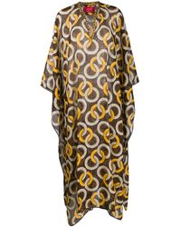 F.R.S For Restless Sleepers Kaftan mit geometrischem Print - Braun