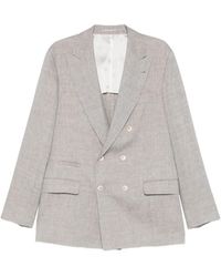 Brunello Cucinelli - Blazer Con Doble Botonadura - Lyst