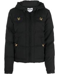 Moschino - Teddy Button-Detail Padded Jacket - Lyst