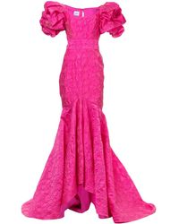 Bambah Mermaid Ruffled Gown - Pink
