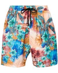 Roberto Cavalli - Short De Bain À Imprimé Tiger - Lyst