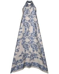Liu Jo - Long Foulard-Print Dress - Lyst