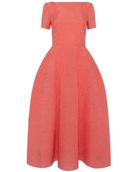 ROKSANDA - Vaela Textured-Finish Midi Dress - Lyst