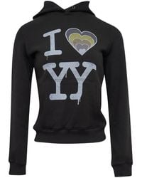 OPEN YY - Logo-Print Cotton Hoodie - Lyst