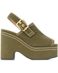 Marni Sandalen mit Plateau - Grün