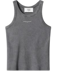 Maison Kitsuné - Débardeur Nervuré À Logo Imprimé - Lyst