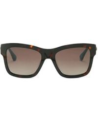 Kurt Geiger - Tortoiseshell-Effect Rectangle-Frame Sunglasses - Lyst
