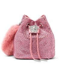 Versace - La Medusa Mini Bucket-Tas Met Kristallen - Lyst