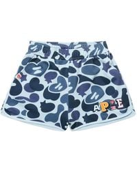 AAPE BY A BATHING AP - Camouflage-Print Logo-Patch Shorts - Lyst