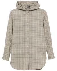 Kiton - Check Hooded Shirt - Lyst