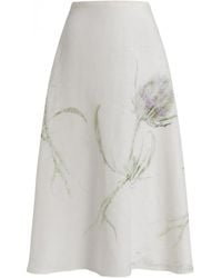 Alberta Ferretti - Linen Skirt - Lyst