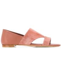 Tod's - Pink Suede And Leather Sandals - Lyst