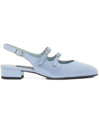 CAREL PARIS - Escarpins Peche En Cuir De Veau Verni À Bride Arrière - Lyst