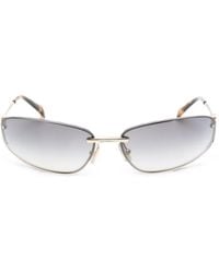 Miu Miu - Logo-Plaque Geometric-Frame Sunglasses - Lyst