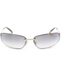 Miu Miu - Logo-Plaque Geometric-Frame Sunglasses - Lyst