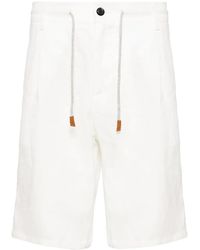 Eleventy - Linen Bermuda Shorts - Lyst