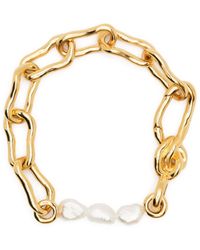 Missoma - Molten Baroque-pearl Twisted-chain Bracelet - Lyst