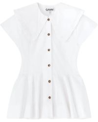 Ganni - Organic Cotton Shirt - Lyst