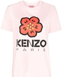 KENZO - T-shirt Met Bloemenprint - Lyst