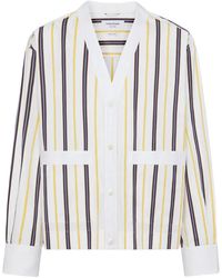 Thom Browne - Repp Striped Poplin Shirt - Lyst